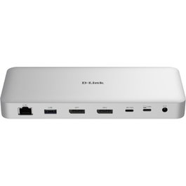 D-Link DUF-901/E Estación de Acoplamiento Docking USB4 9 en 1 con 40 Gbps, Ethernet 2.5 GbE, 100W PD, 3xUSB-A, 3xUSB-C, 2xDP, Blanco